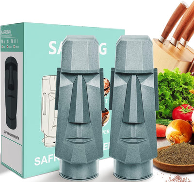 Electric Salt&Pepper Mills Set,Ceramic Grinder,Battery Operated,Adjustable Coarseness,Automatic Operation Spice Grinder,Funny Gifts(2 Packs)