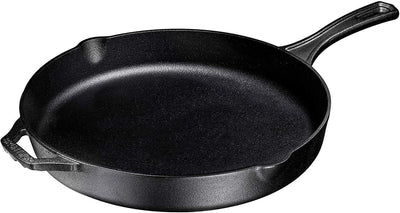 12'' Black Pre-Seasoned Cast Iron Frying Pan, 12 Inch Oven Safe Enameled Cast Iron Skillets | Cast Iron Skillets Grill Pan Set| Nonstick Cookware and Bakeware for Casserole Dish