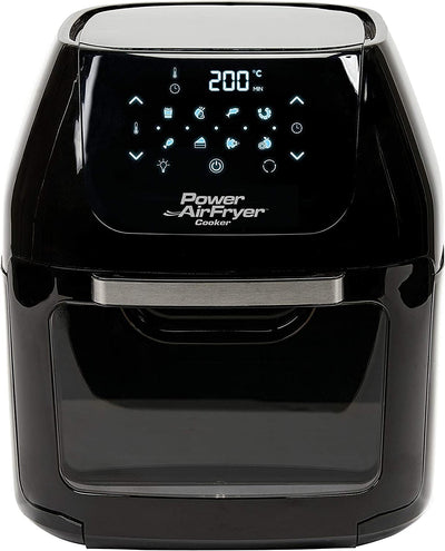 Powerxl Air Fryer Pro, Crisp, Cook, Rotisserie, Dehydrate; 7-In-1 Cooking Features; Deluxe Air Frying Accessories; 3 Recipe Books (6 Qt, Black)