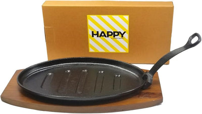 HSS-TBSP1, Cast Iron Steak Plate Set Large, 7W X 2H X 12L, Black