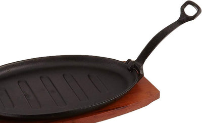 HSS-TBSP1, Cast Iron Steak Plate Set Large, 7W X 2H X 12L, Black