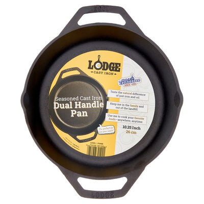 Cast Iron Seasoned Cast Iron 10.25" Dual Handle Pan