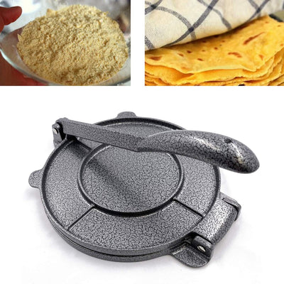 - Gray Aluminum Tortilla Press 8" Wide 10" Handle Maquina Para Hacer Tortillas Maker Rotis Press Corn/Floyr Tortilla Dough Press [P/N: Et-Cook005-20-Gray]