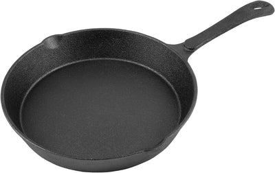 Nonstick Frying Pan Skillet, 10 Inch Large Cast Iron Skillet, Premium Pre-Seasoned like Surface for Cookware Oven/Broiler/Grill Safe, Kitchen Deep Fryer, Restaurant Chef Quality