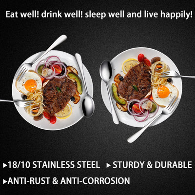 Forks, Dinner Forks, Set of 5 Top Food Grade Stainless Steel Silverware Forks, Table Forks, Flatware Forks,8 Inches, Mirror Finish & Dishwasher Safe, New Apartment Essentials Cutlery Set