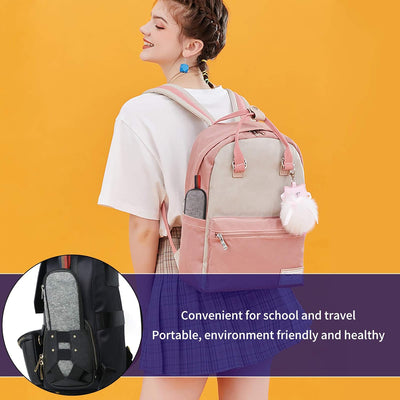 Flatware Set Stainless Steel, Travel Camping Cutlery Set, Portable Utensil Travel Silverware Dinnerware Set with a Waterproof Case （8Pcs） (Rainbow)