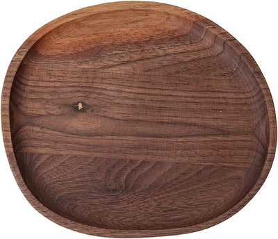 Walnut Serving Tray Platter Natural Wood Dish for Food Holder/Bbq/Party Buffet, Dessert Appetizer Salad Plates for Fruits Cookie Bread Vegetable