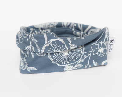 Navy Floral Headband