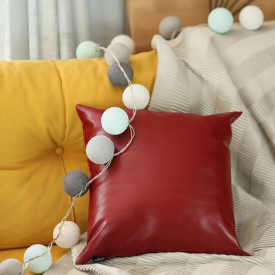 Bohemian Vegan Faux Leather Throw Pillow Covers