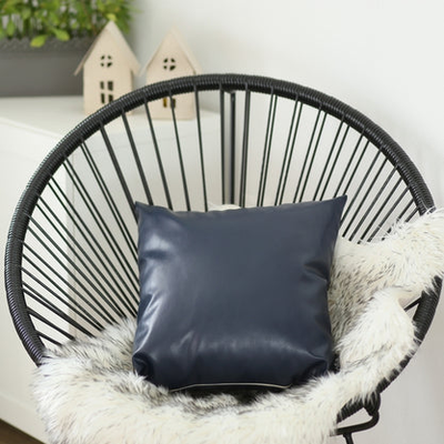 Bohemian Vegan Faux Leather Throw Pillow Covers