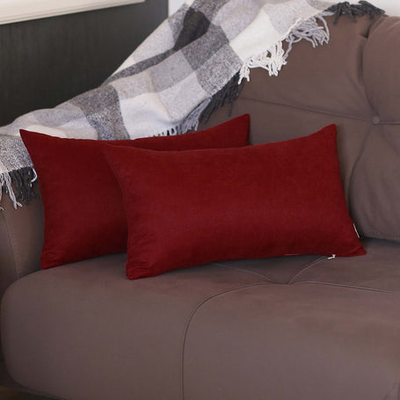 Farmhouse Square and Lumbar Solid Color Throw Pillow Covers Set