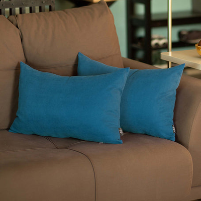 Farmhouse Square and Lumbar Solid Color Throw Pillow Covers Set