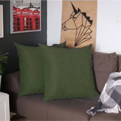 Farmhouse Square and Lumbar Solid Color Throw Pillow Covers Set