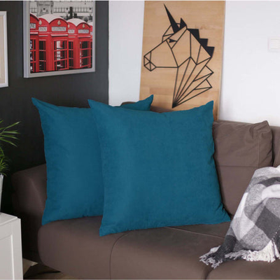 Farmhouse Square and Lumbar Solid Color Throw Pillow Covers Set