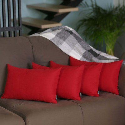 Farmhouse Square and Lumbar Solid Color Throw Pillow Covers Set