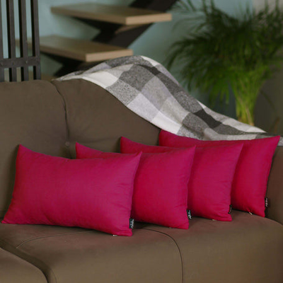 Farmhouse Square and Lumbar Solid Color Throw Pillow Covers Set