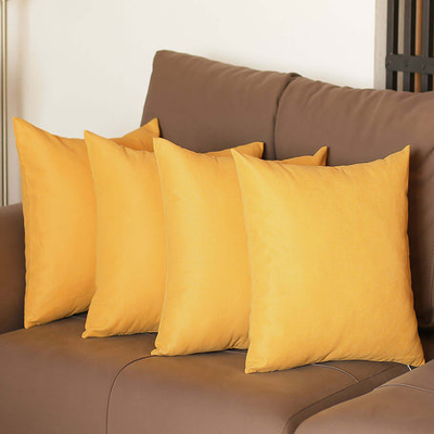 Farmhouse Square and Lumbar Solid Color Throw Pillow Covers Set