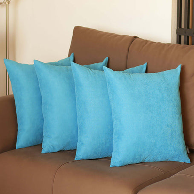 Farmhouse Square and Lumbar Solid Color Throw Pillow Covers Set