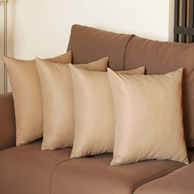 Farmhouse Square and Lumbar Solid Color Throw Pillow Covers Set