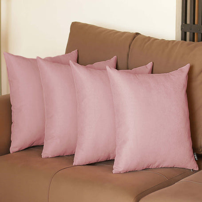 Farmhouse Square and Lumbar Solid Color Throw Pillow Covers Set