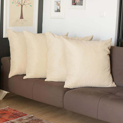 Farmhouse Square and Lumbar Solid Color Throw Pillow Covers Set