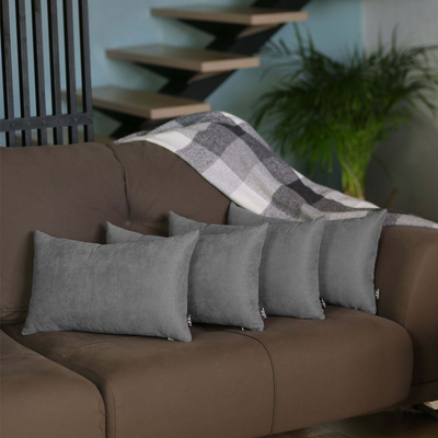 Farmhouse Square and Lumbar Solid Color Throw Pillows Set