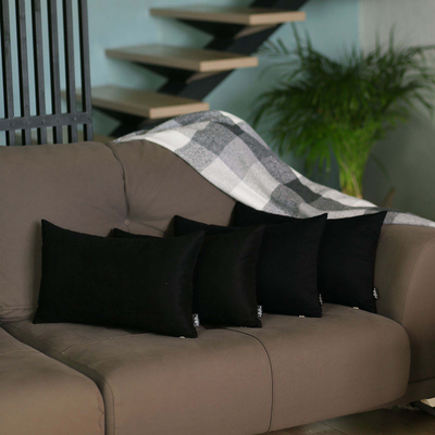 Farmhouse Square and Lumbar Solid Color Throw Pillows Set