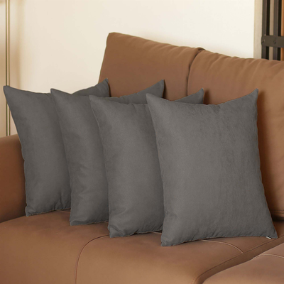 Farmhouse Square and Lumbar Solid Color Throw Pillows Set