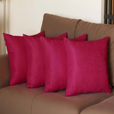 Farmhouse Square and Lumbar Solid Color Throw Pillows Set