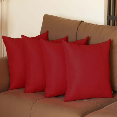 Farmhouse Square and Lumbar Solid Color Throw Pillows Set