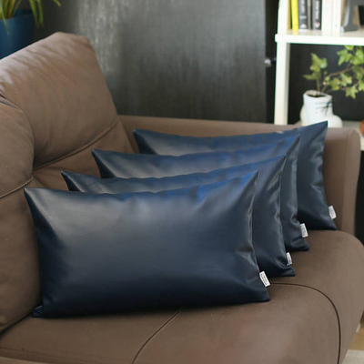 Bohemian Vegan Faux Leather Throw Pillow