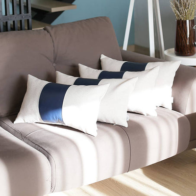 Bohemian Vegan Faux Leather Detailed Throw Pillow