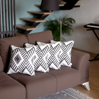 Ikat Set of 4 Square Boho Throw Pillow Covers