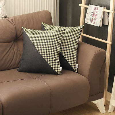 Boho-Chic Houndstooth Jacquard Throw Pillow Covers