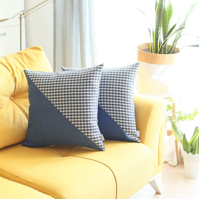 Boho-Chic Houndstooth Jacquard Throw Pillow Covers