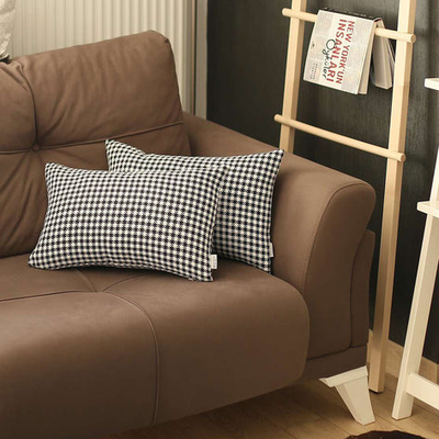 Boho-Chic Houndstooth Jacquard Throw Pillow Covers