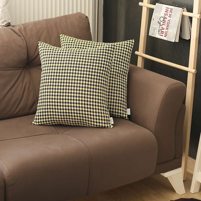 Boho-Chic Houndstooth Jacquard Throw Pillow Covers