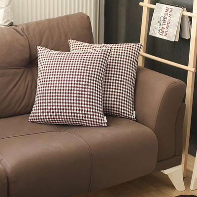 Boho-Chic Houndstooth Jacquard Throw Pillow Covers