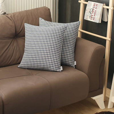 Boho-Chic Houndstooth Jacquard Throw Pillow Covers