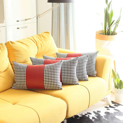 Boho-Chic Vegan Faux Leather Throw Pillow Covers