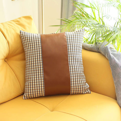Boho-Chic Vegan Faux Leather Throw Pillow Covers
