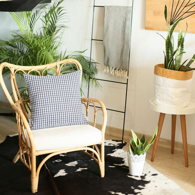 Boho-Chic Vegan Faux Leather Throw Pillow Covers