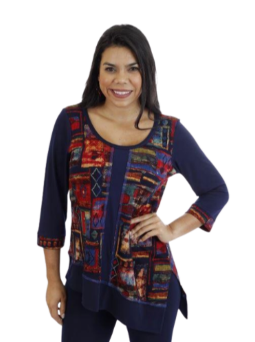 3/4 Sleeve Fall Comfy Casual Tunic Top