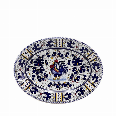 ORVIETO ROOSTER: Oval Plate