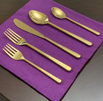 Vibhsa 20 Piece Gold Flatware Set, Service for 4