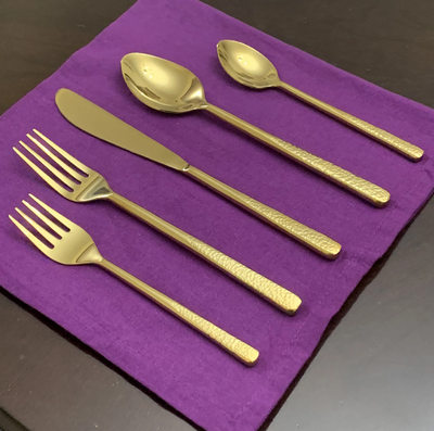 Vibhsa Flatware Gold 5 Piece Place Setting