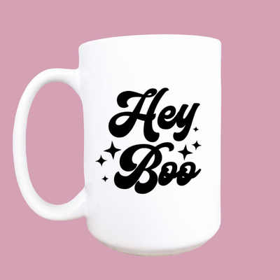 Hey boo ceramic coffee mug