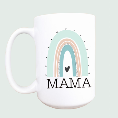 Rainbow mama ceramic coffee mug