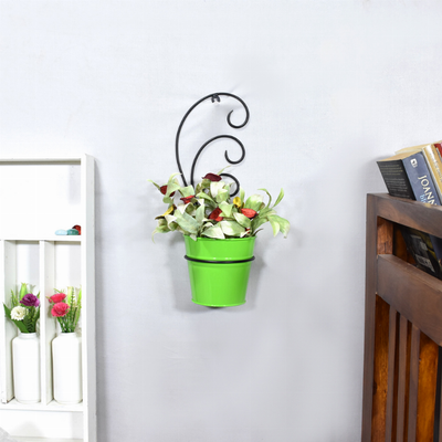 Handmade 100% Iron Round Modern Coated Color Planters Pot