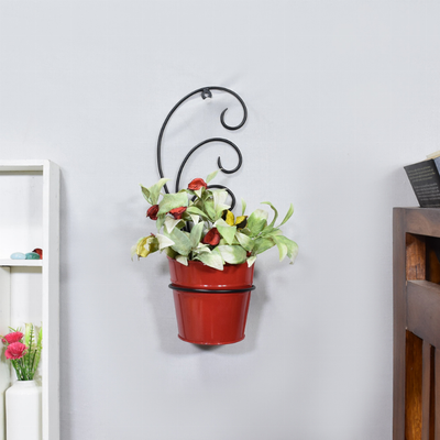 Handmade 100% Iron Round Modern Coated Color Planters Pot